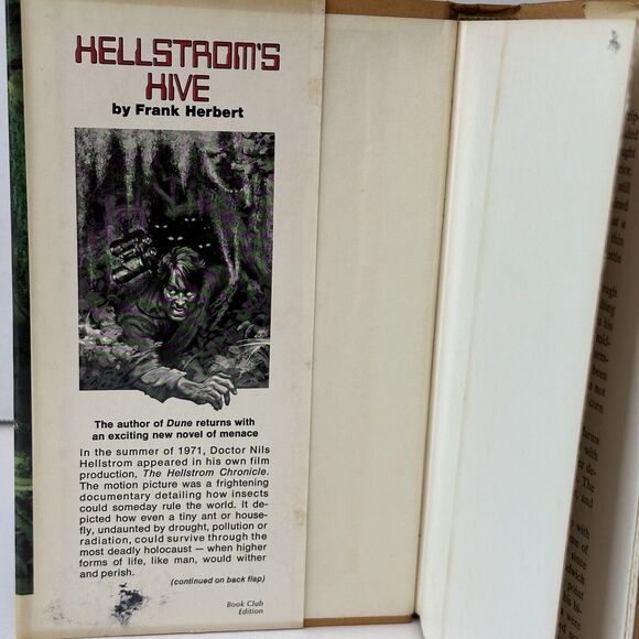 Hellstrom's Hive, Frank Herbert 1973, Science Fiction Hardback Book Club VTG - Picture 3 of 8